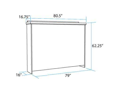 Horizontal Full Murphy Bed Closed Dimensions - The Wallbed Factory