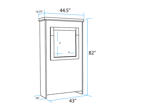 Vertical Twin Murphy Bed Closed Dimensions - The Wallbed Factory